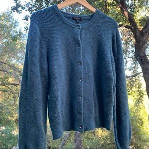 Jcrew Jeweled Cardigan Dark Aqua Blue size M